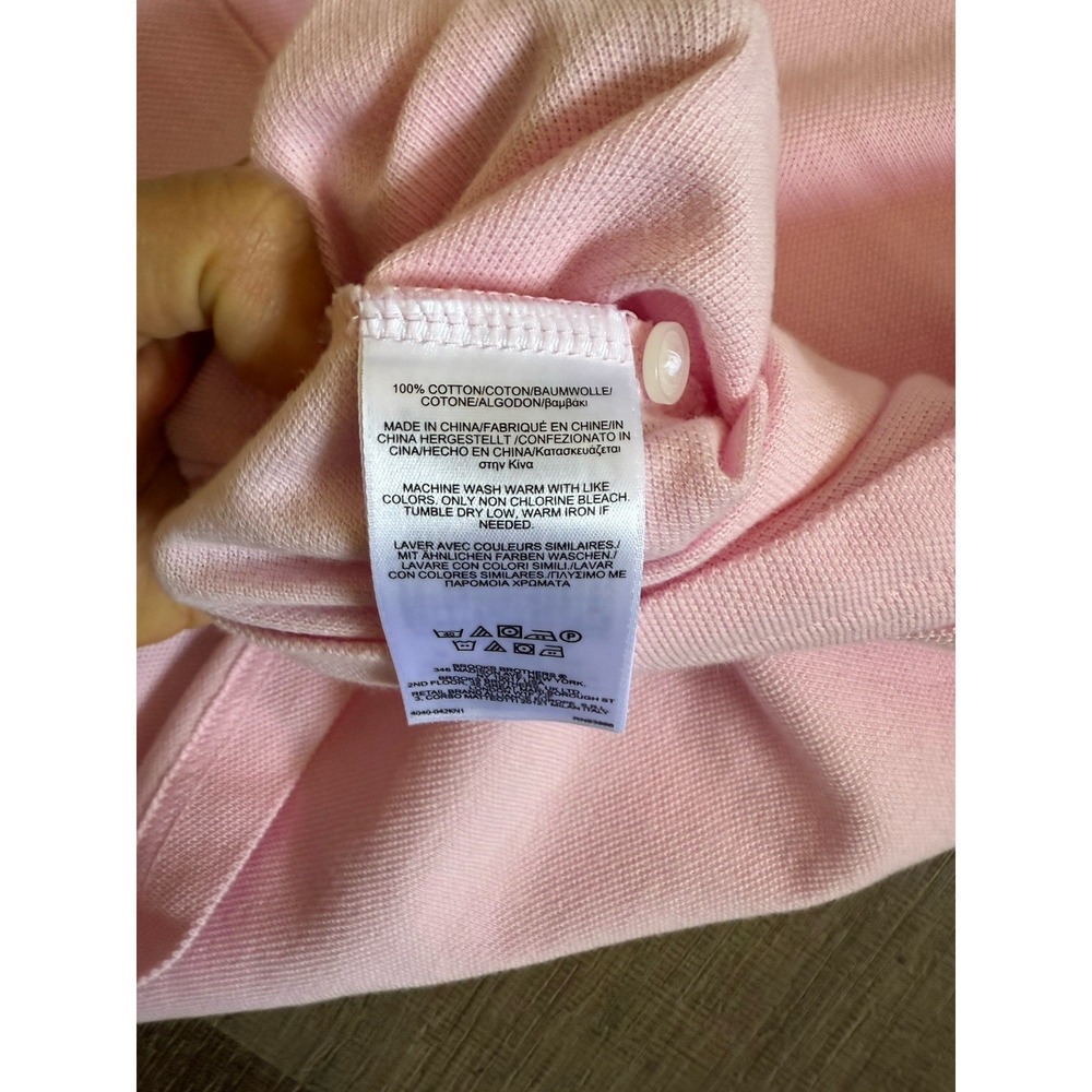Brooks Brothers Polo Shirt Dress Girls XL Pink Long Sleeve Cotton Casual Preppy - Picture 6 of 8